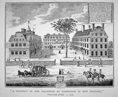 Harvard College, Cambridge, Massachusetts ca.1739 von School American