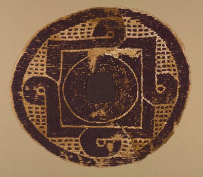 Gelooptes Rundel von einer Decke oder einem Überwurf, 300-400 von School Byzantine