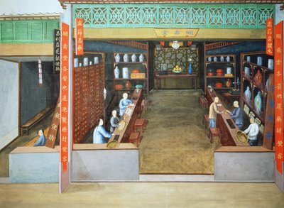 Chinesische Medizin, ca. 1830 von School Chinese