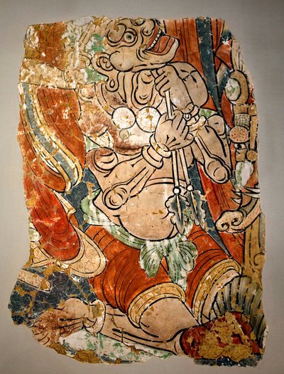 Demiac-Monster. Replik eines Fragments einer bemalten Wand aus Höhle 15 von Bezeklik, Tourfan (China) von School Chinese