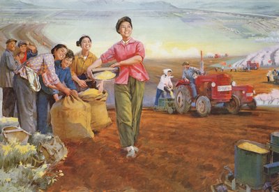 "Die Erde erfüllt mit Frühling", Propagandaposter aus der Chinesischen Kulturrevolution von School Chinese