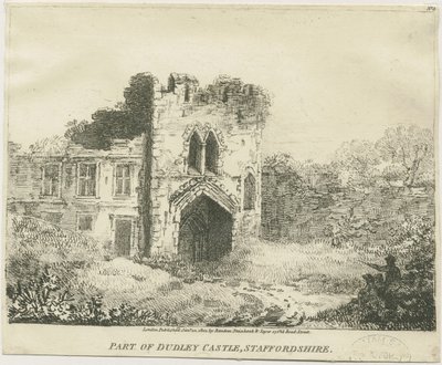 Dudley Castle - Das Torhaus: Lithographie, nd [ca. 1801] (Druck) von School English