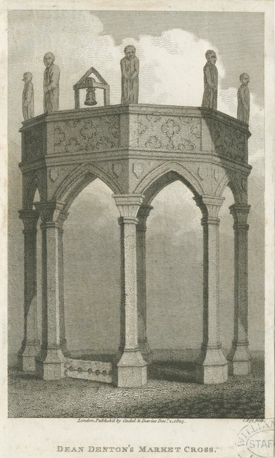 Lichfield - Marktplatz: Gravur, nd [ca. 1805] (Druck) von School English