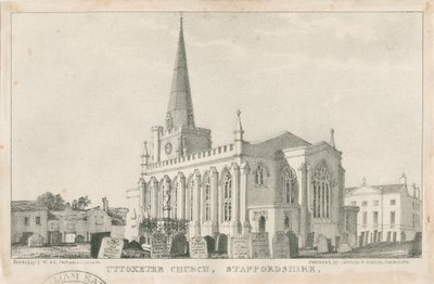 Uttoxeter Church [Neu]: Lithographie, nd [ca. 1839] (Druck) von School English