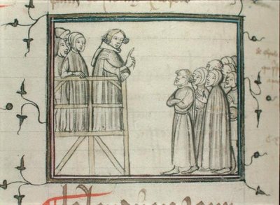 Karl V. (1338-80) der Weise predigt 1364 in Les Halles, Paris von School French