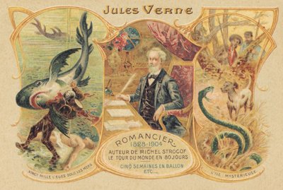 Jules Verne und seine berühmten Werke von School French