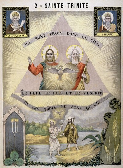 Es gibt drei im Himmel: den Vater, den Sohn und den Heiligen Geist, und diese drei sind eins von School French