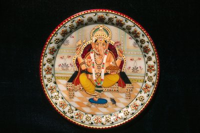 Lord Ganesh Ganpati Miniaturmalerei auf Papier von School Indian