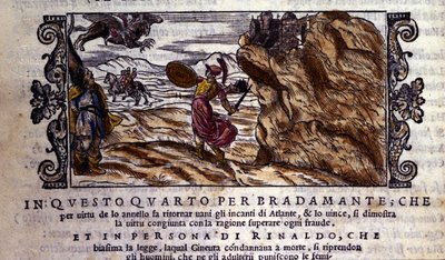 Bradamante entreißt Brunel ihren verzauberten Ring, dank dem sie die Macht von Atlante zerstört und Roger befreit von School Italian