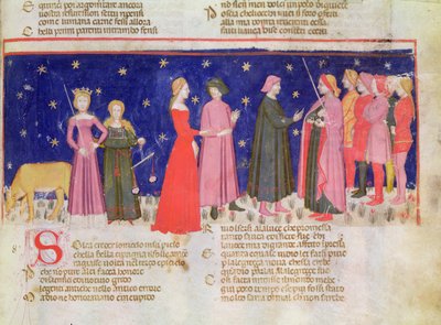 Paradies VIII f.58r Gespräch mit Carlo Martello, aus 