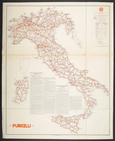 Straßenkarte von Italien, 