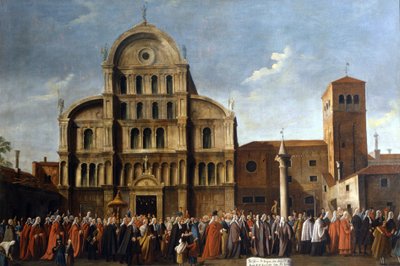 Venedig. Besuch des Dogen bei Sankt Zacharias zum Osterfest. Venedig, Pinacoteca Querini - Stampalia von School Italian