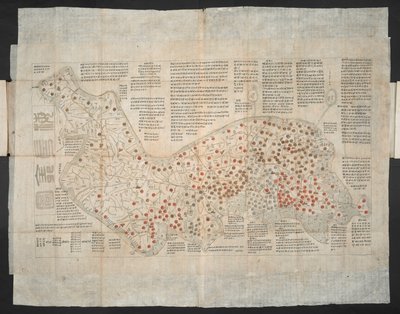 Haejwa chondo - eine Karte der koreanischen Halbinsel, ursprünglich um 1820 erstellt von School Korean