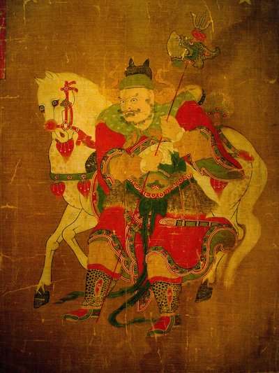 Bote der Hölle mit Pferd, Malerei auf Hanfrolle, Joseon-Periode, Korea. Nationalmuseum Seoul, Republik Korea von School Korean