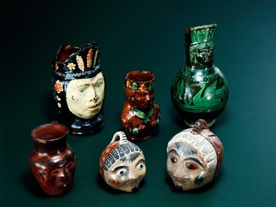 Porträtkrüge, spätes 19. Jahrhundert bis 1930er Jahre von School Mexican