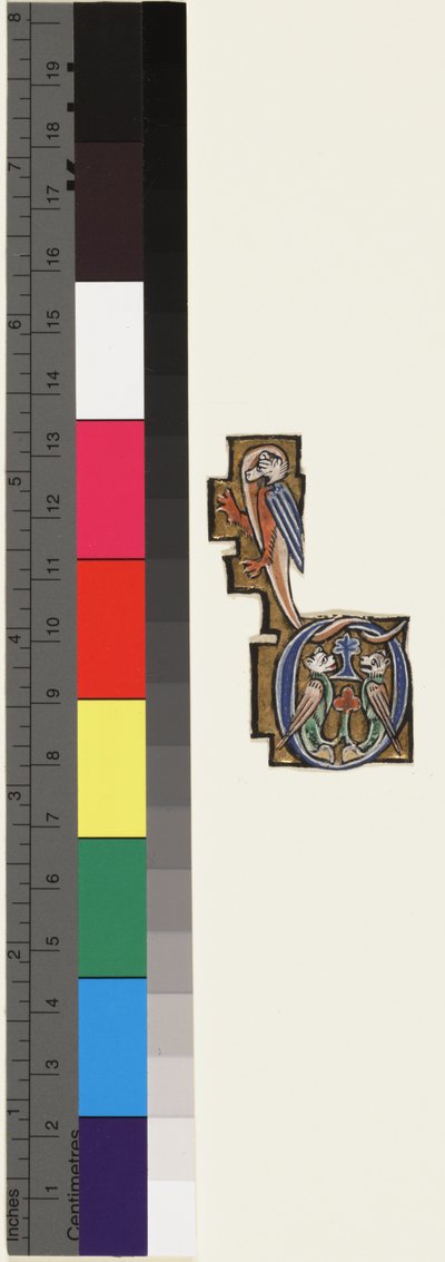 Initiale D, aus einem Psalter-Stundenbuch, ca. 1270 von School Mosan
