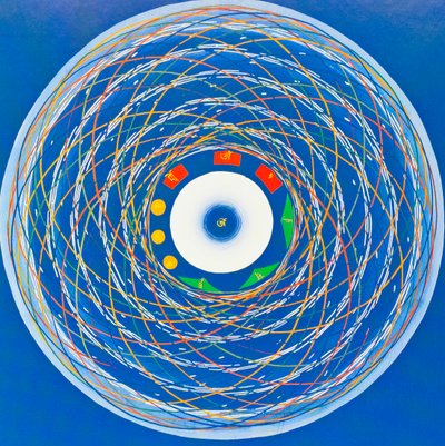 Om Cosmo Mandala, Darstellung der Ganzheit, Einheit und Erneuerung von School Nepalese