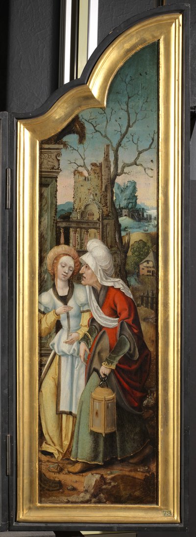 Anbetung der Hirten (linkes Panel eines Triptychons) von School Netherlandish