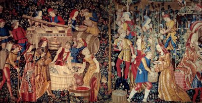Die Ernte. Tapisserie der Niederlande, Anfang des 16. Jahrhunderts. Paris, Musee De Cluny. von School Netherlandish