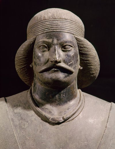 Parthischer Krieger, aus Shami, 1. Jahrhundert n. Chr. (Detail) von School Parthian