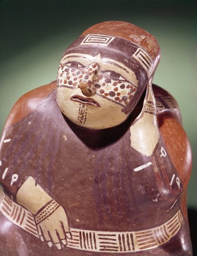 Töpferkakaopflücker, Nazca-Kultur (Detail) von School Peruvian