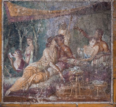 Bankettszene, Pompeji von School Roman