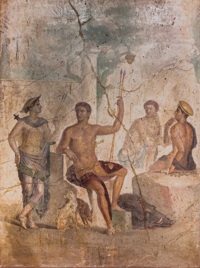Meleager und Atalanta, Pompeji von School Roman