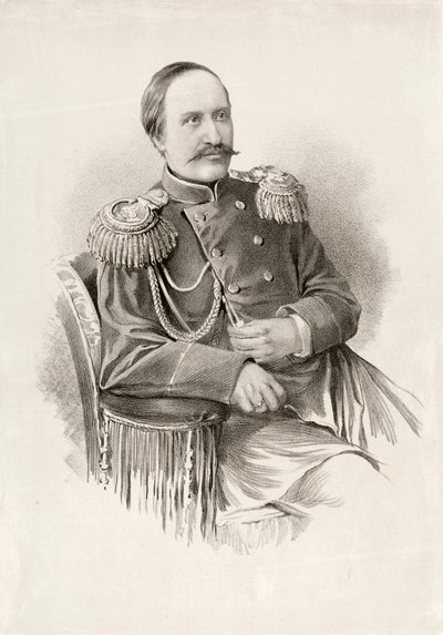 Graf Nikolai Ignatiev, russischer Soldat, Politiker und Diplomat (Stich) von School Russian