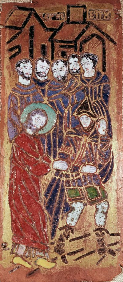 Russische Kunst: der Aufstieg nach Golgatha Christi (Kreuztragung oder Kreuzweg) von School Russian
