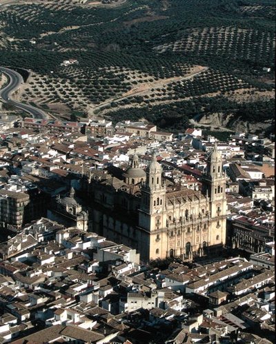 Luftaufnahme der Kathedrale von Jaen von School Spanish