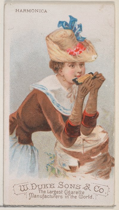 Harmonika, aus der Serie Musikinstrumente N82 für Duke-Zigaretten von Schumacher and Ettlinger
