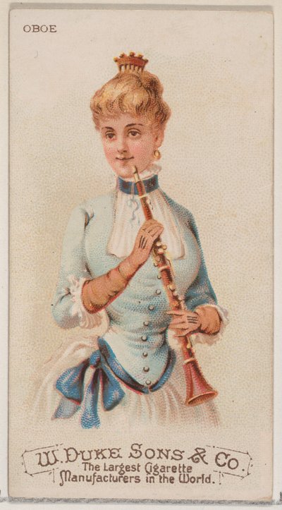 Oboe, aus der Serie Musikinstrumente N82 für Duke-Zigaretten, 1888 von Schumacher and Ettlinger