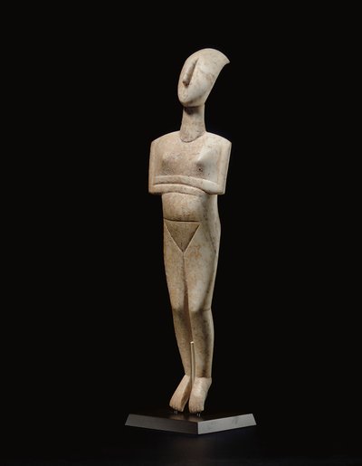 Kykladische liegende Frauenfigur, Namensstück des Schuster-Meisters, Frühe Kykladische II, ca. 2400 v. Chr. von Schuster Master