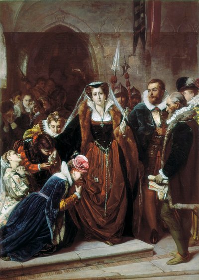 Königin Maria I. Stuart (1542-1587) geht zum Schafott von Scipione Vannutelli