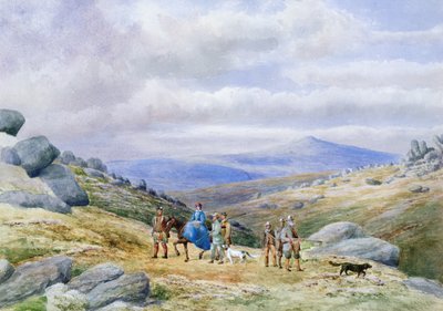Eine Jagdgesellschaft in den Highlands, 1868 von Scottish School