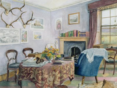 Saloninterieur in einem Landhaus in Schottland, ca. 1850 von Scottish School
