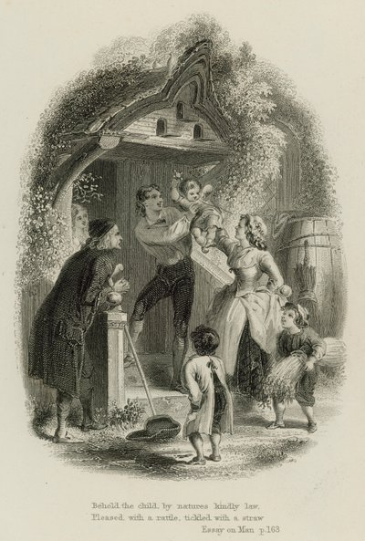 Szene aus Essay on Man, von Alexander Pope (Gravur) von Scottish School