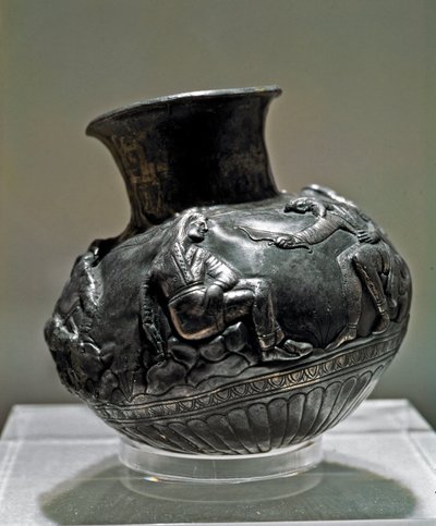 Skythische Kunst: Silbernes Ritualgefäß aus dem 7.-6. Jahrhundert v. Chr. von Scythian
