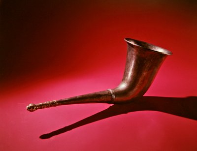 Trinkhorn mit Löwenkopffinale (Silber & Gold) von Scythian