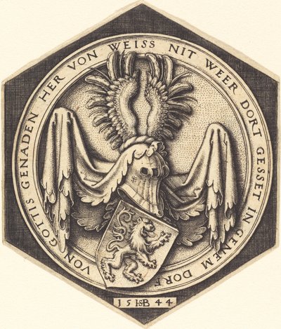 Wappen mit einem Löwen von Sebald Beham