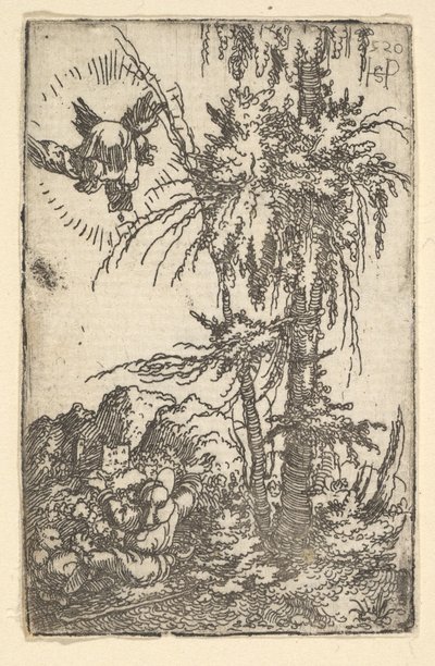 Joachim erhält das Versprechen der Geburt der Jungfrau, 1520 von Sebald Beham