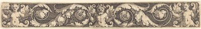 Ornament mit einer männlichen und zwei weiblichen Figuren von Sebald Beham