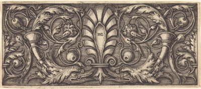 Ornament mit zwei grotesken Delfinen von Sebald Beham
