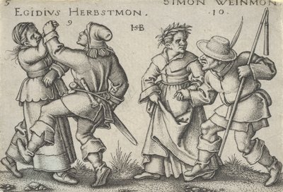 September und Oktober, aus Das Fest der Bauern oder die zwölf Monate, 1546-47 von Sebald Beham