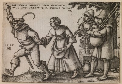 „Das Jahresende“ aus der Serie „Das Bauernfest oder Die zwölf Monate“ von Sebald Beham