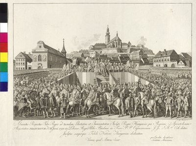 Krönung von Kaiser Franz II. zum König von Ungarn in Budapest am 6. Juni 1792 von Sebastian Mansfeld