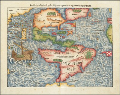 Karte der Amerikas von 1561 von Sebastian Münster von Sebastian Munster