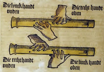 Rekorder-Duo (aus Musica getutscht von Sebastianus Virdung) von Sebastian Virdung