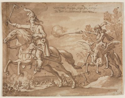 Der Tod zu Pferd jagt einen fliegenden Ritter, 1631 von Sebastian Vrancx