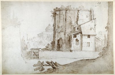 Ruinen auf dem Celio mit der Kirche SS. Giovanni e Paolo von Sebastian Vrancx
